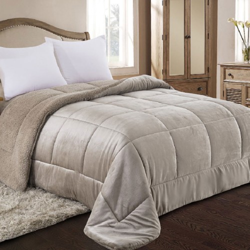 Κουβερτοπάπλωμα King Size (240x260) AdamHome 805 Taupe
