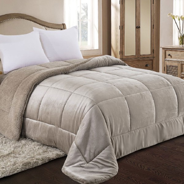 Κουβερτοπάπλωμα King Size (240x260) AdamHome 805 Taupe