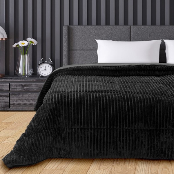 Κουβερτοπάπλωμα Μονό 160x220 AdamHome 842 Black