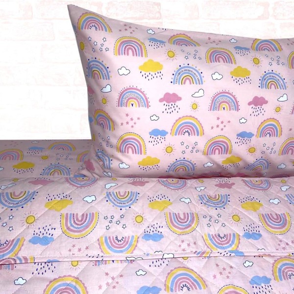 Σετ Σεντόνια Μονά 170x260 Astron Rainbow-Clouds