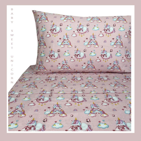 Σετ Σεντόνια Μονά 170x260 Astron Sweet Unicorn