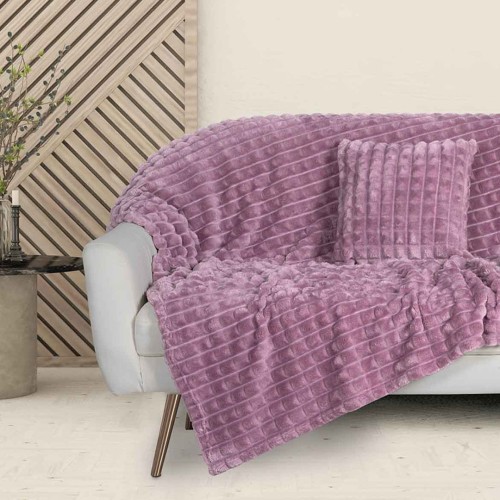 Κουβέρτα Καναπέ Fleece (130x170) Das Home 1358 Dusty Purple