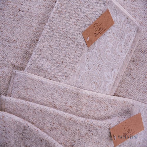 Πετσέτες μπάνιου 3 τμχ DEVILLA MATC BEIGE 26 70x140