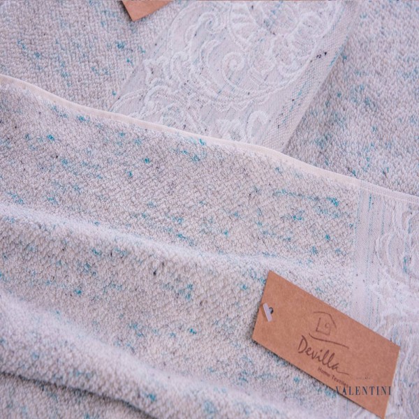 Πετσέτες μπάνιου 3 τμχ DEVILLA MATC GREEN 27 70x140