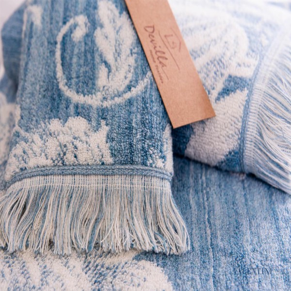 Πετσέτες μπάνιου 3 τμχ DEVILLA SRTB BLUE 38 70x140