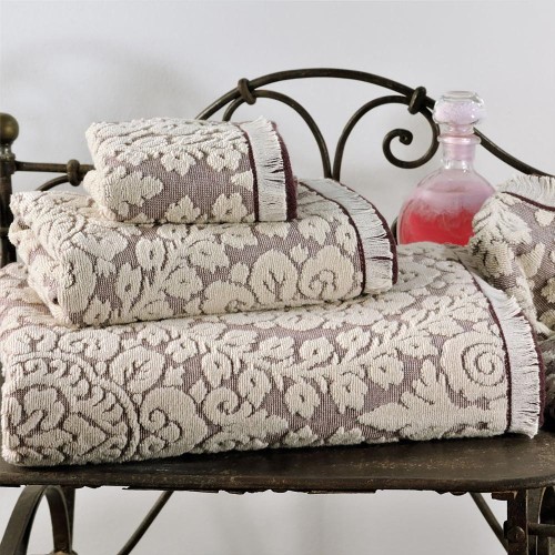 Πετσέτες μπάνιου 3 τμχ Down Town Classic 550 Cherry (90x150)