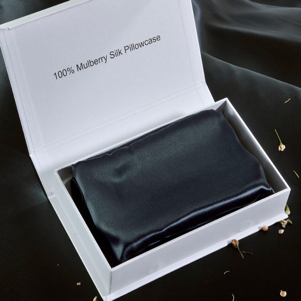 Μεταξωτή Μαξιλαροθήκη Φάκελος (50x76) Down Town Mulberry Silk Black