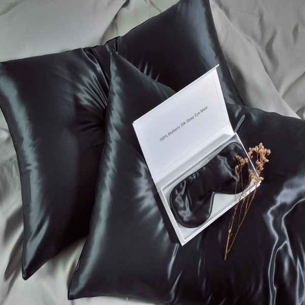 Μεταξωτή Μαξιλαροθήκη Φάκελος (50x76) Down Town Mulberry Silk Black