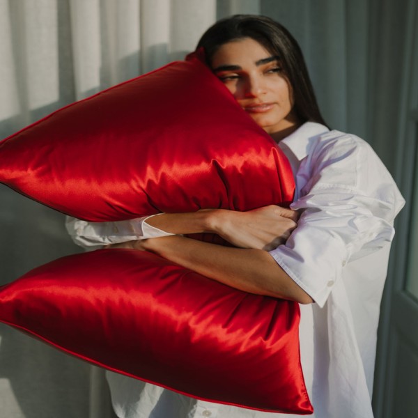 Μεταξωτή Μαξιλαροθήκη Φάκελος (50x76) Down Town Mulberry Silk Red