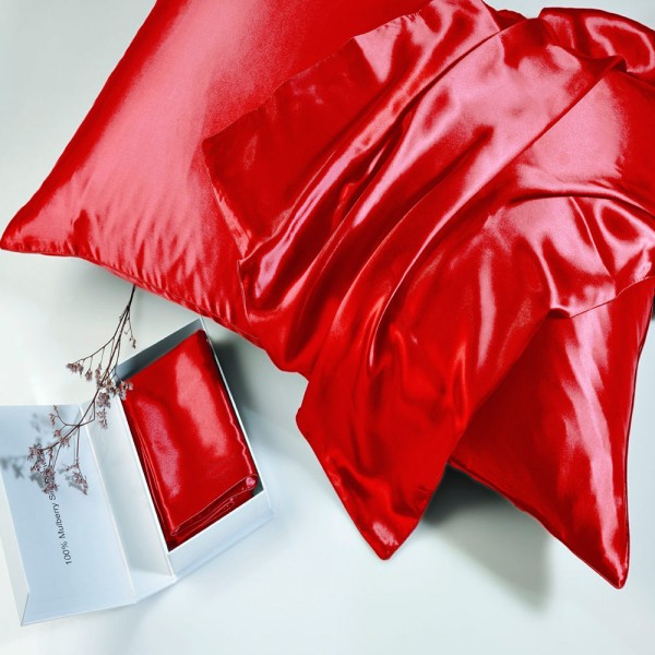Μεταξωτή Μαξιλαροθήκη Φάκελος (50x76) Down Town Mulberry Silk Red