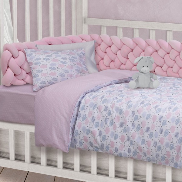 Σετ Σεντόνια Κούνιας Das Home Baby Fun Line 4807