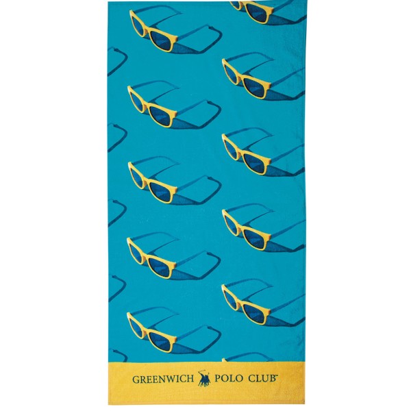 Παιδική Πετσέτα Θαλάσσης (70x140) Greenwich Polo Club 3720 Ciel/Yellow