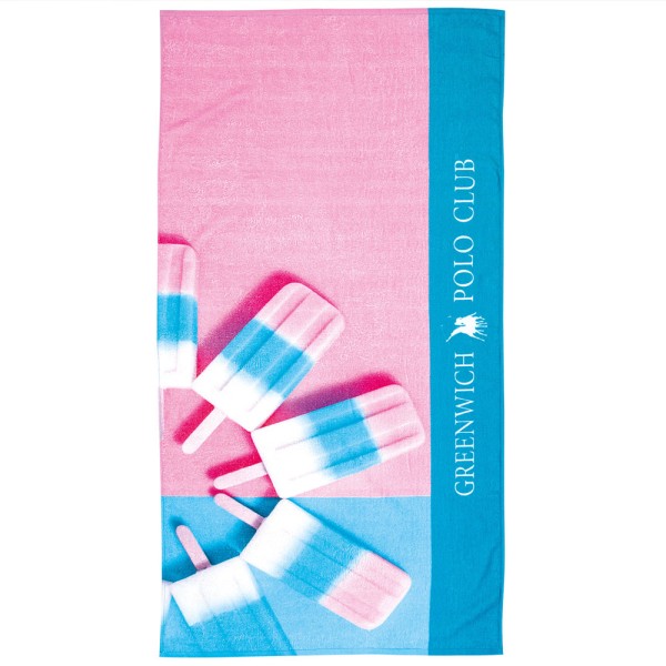 Παιδική Πετσέτα Θαλάσσης (70x140) Greenwich Polo Club 3721 Pink/Ciel