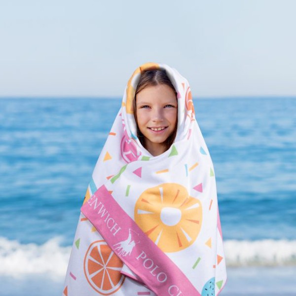 Παιδική Πετσέτα Θαλάσσης Microfiber (70x140) Greenwich Polo Club Junior 3757 Pink