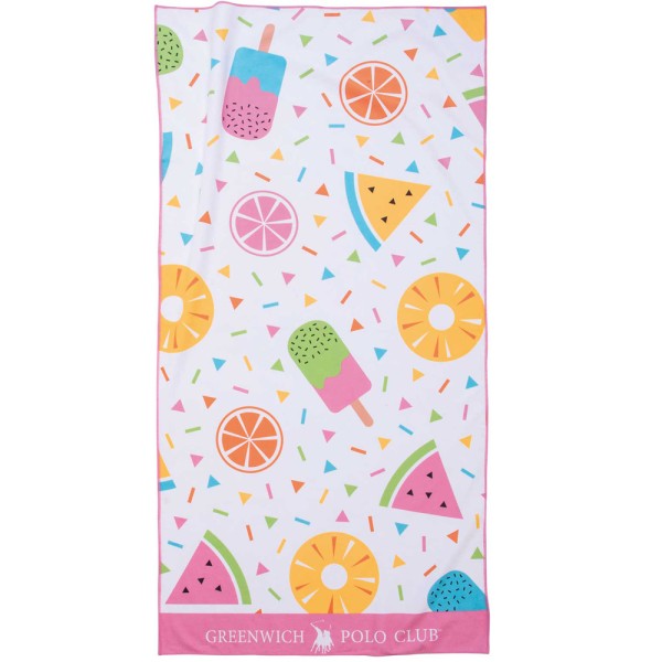 Παιδική Πετσέτα Θαλάσσης Microfiber (70x140) Greenwich Polo Club Junior 3757 Pink