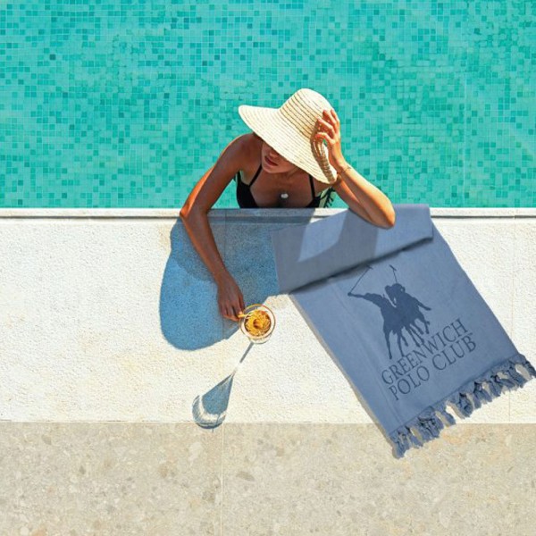 Πετσέτα-Παρεό (90x170) Greenwich Polo Club Beach 3795 Blue