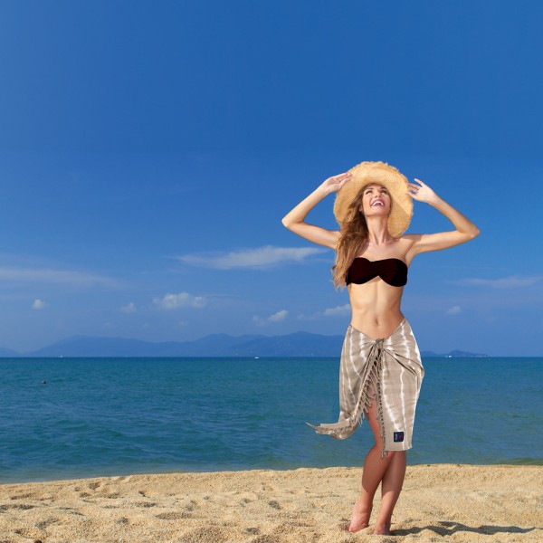 Πετσέτα-Παρεό (80x170) Greenwich Polo Club Beach 3847 Beige