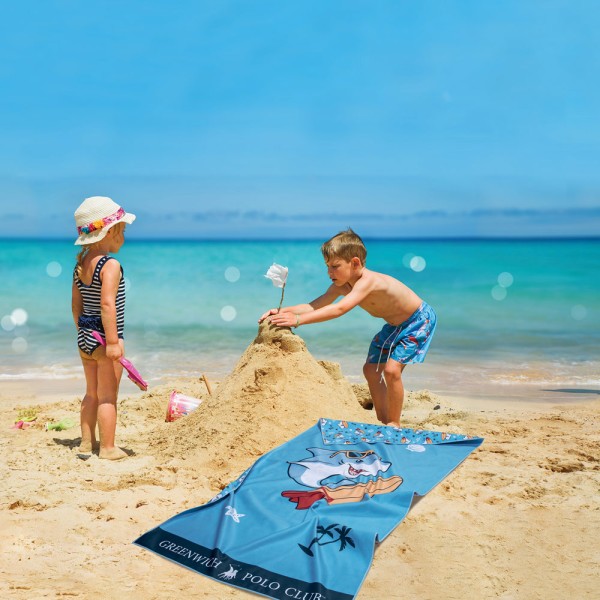Παιδική Πετσέτα Θαλάσσης Microfiber (70x140) 2 Όψεων Greenwich Polo Club Junior 3881