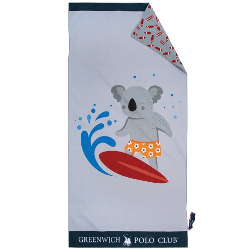 Παιδική Πετσέτα Θαλάσσης Microfiber 2 Όψεων (70x140) Greenwich Polo Club Junior 3882