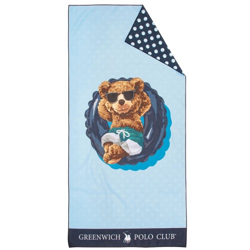 Παιδική Πετσέτα Θαλάσσης Microfiber (70x140) 2 Όψεων Greenwich Polo Club Junior 4043