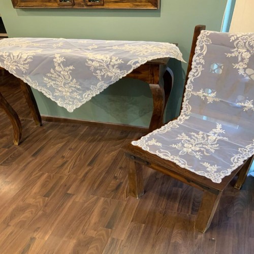 Σετ 5 τμχ  με δαντέλα Liolios Home 1815 Εκρού