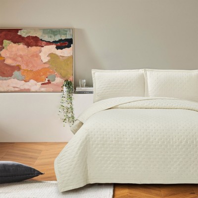 Κουβερλί Ημίδιπλο (160x240) Liolios Home Amanda Cream