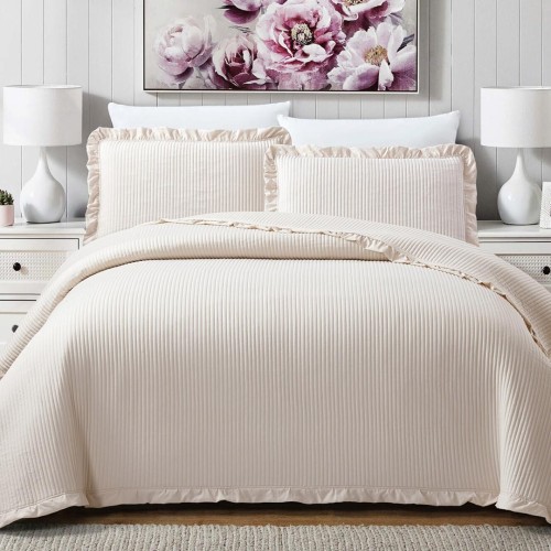 Κουβερλί Υπέρδιπλο (Σετ 220x240+ΜΑΞΙΛΑΡΟΘΗΚΕΣ) Liolios Home Armony Beige