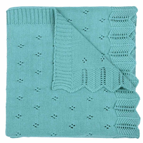 Κουβέρτα πλεκτή αγκαλιάς Liolios home Bunny Toy Aqua