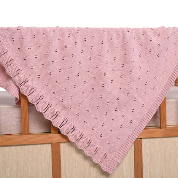 Κουβέρτα πλεκτή αγκαλιάς Liolios home Bunny Toy Pink