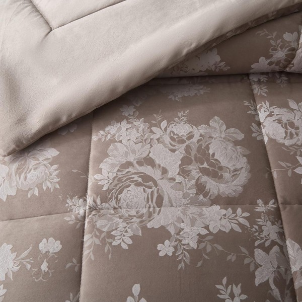 Πάπλωμα-Κουβερτοπάπλωμα Βελούδινο Υπέρδιπλο 220x240 Cordelia Grey