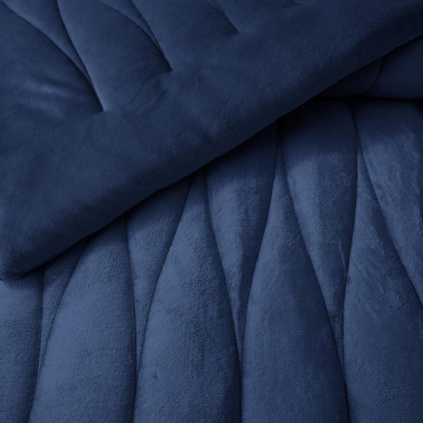 Κουβερτοπάπλωμα Υπέρδιπλο (220x240) Liolios Home Doha Navy 