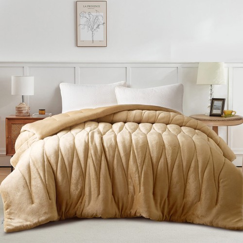 Κουβερτοπάπλωμα Υπέρδιπλο (220x240) Liolios Home Doha Camel