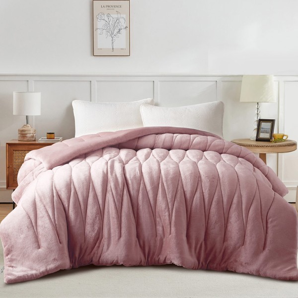 Κουβερτοπάπλωμα Υπέρδιπλο (220x240) Liolios Home Doha Lt Pudra