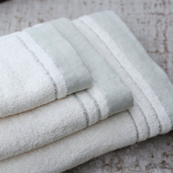 Πετσέτες μπάνιου 3 τμχ Liolios Home KITKAT Mint