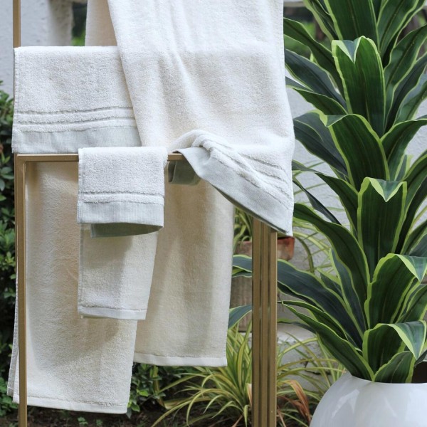 Πετσέτες μπάνιου 3 τμχ Liolios Home KITKAT Mint