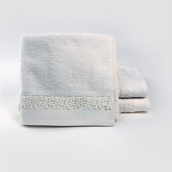 Πετσέτες μπάνιου 3 τμχ Liolios Home Margarita Cream 