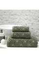 Πετσέτες μπάνιου 3 τμχ Liolios Home Milano Green