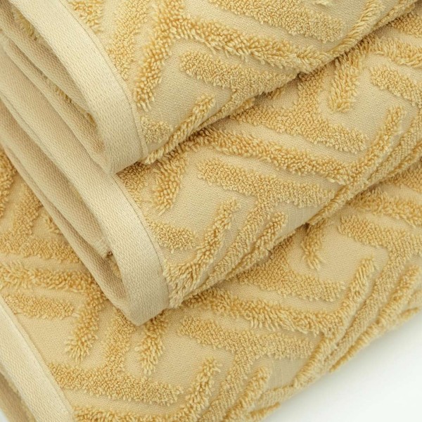 Πετσέτες μπάνιου 3 τμχ Liolios Home Milano Yellow