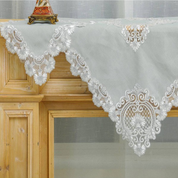 Runner 40x160 με Δαντέλα Grey Liolios Home PLS-TB032