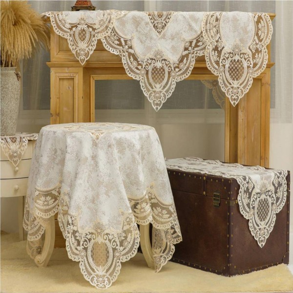 Runner 40x140 με Δαντέλα Lt coffee Liolios Home PLS-TB1101