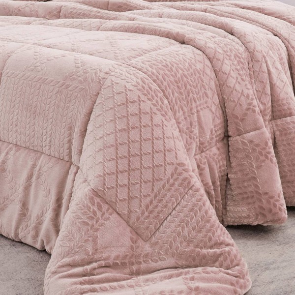 Κουβερτοπάπλωμα King Size 260x240 Liolios Home Prestige Pink