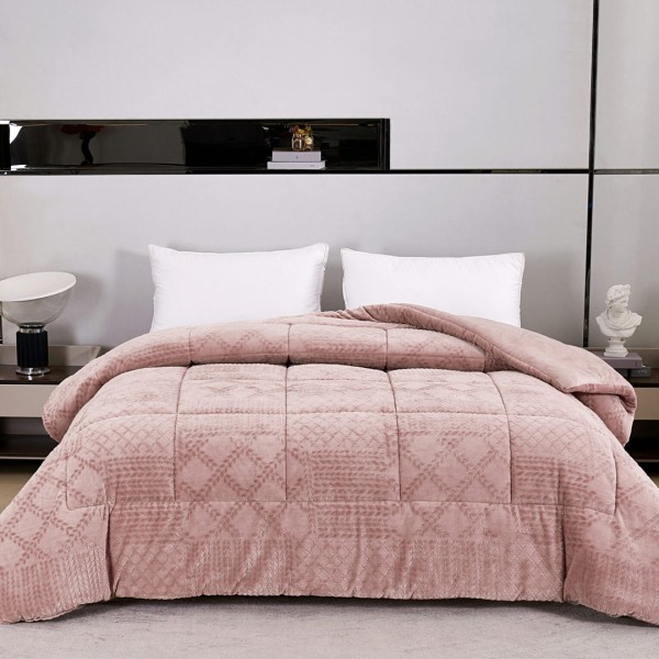 Κουβερτοπάπλωμα King Size 260x240 Liolios Home Prestige Pink