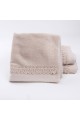 Πετσέτες μπάνιου 3 τμχ Liolios Home Small Flower Beige