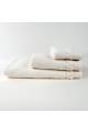 Πετσέτες μπάνιου 3 τμχ Liolios Home Small Flower Cream Πετσέτες μπάνιου 3 τμχ Liolios Home Small Flower Cream