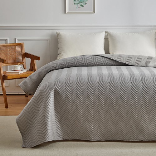 Κουβερλί Υπέρδιπλο (220x240) Liolios Home Tessuto Grey