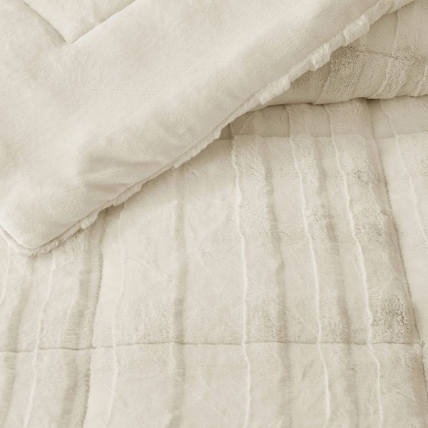 Κουβερτοπάπλωμα Γούνινο Rabbit Fur Υπέρδιπλο 220x240 Tokyo Cream