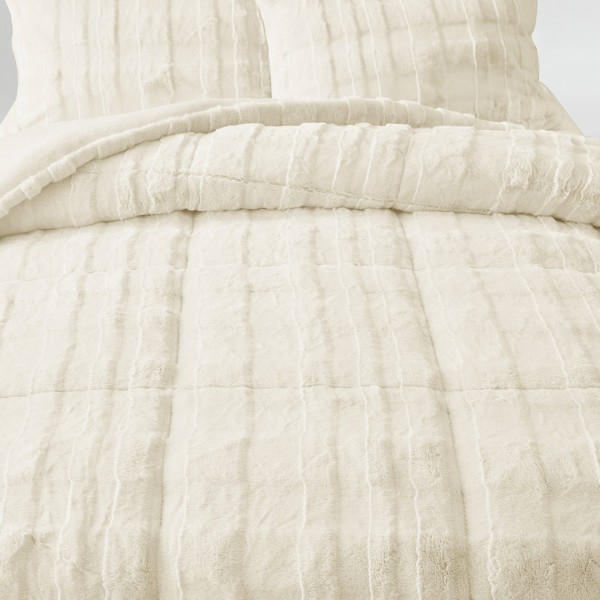 Κουβερτοπάπλωμα Γούνινο Rabbit Fur Υπέρδιπλο 220x240 Tokyo Cream