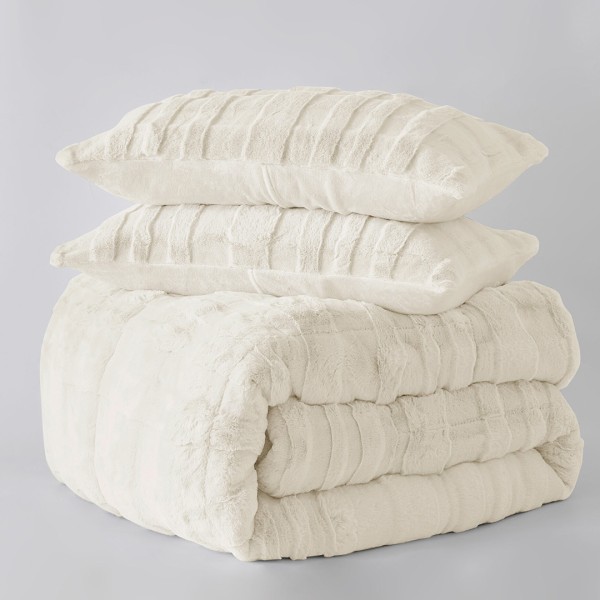 Κουβερτοπάπλωμα Γούνινο Rabbit Fur Υπέρδιπλο 220x240 Tokyo Cream
