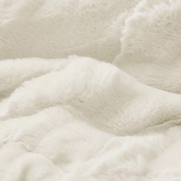 Κουβερτοπάπλωμα Γούνινο Rabbit Fur Υπέρδιπλο 220x240 Tokyo Cream