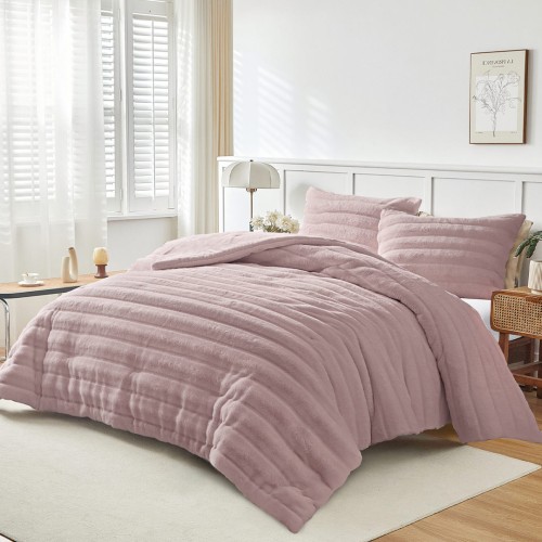 Κουβερτοπάπλωμα Γούνινο Rabbit Fur Υπέρδιπλο 220x240 Volcano Amethyst